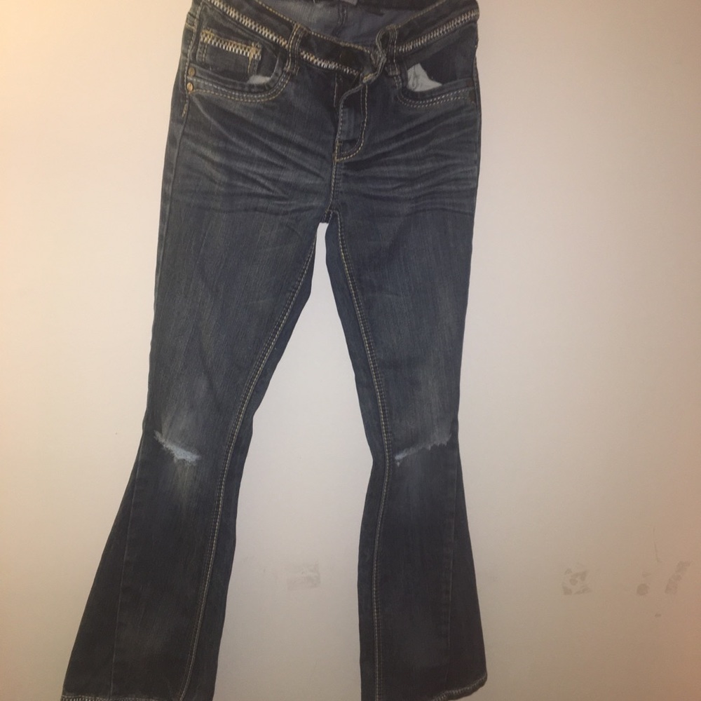 Blue bootcut jeans